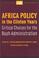 Cover of: Africa Policy in the Clinton Years