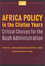 Cover of: Africa policy in the Clinton years: critical choices for the Bush administration