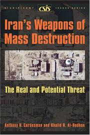 Cover of: Iran's Weapons of Mass Destruction: The Real and Potential Threat