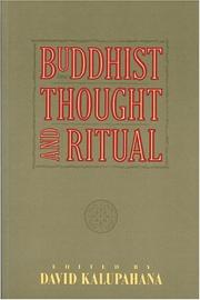 Cover of: Buddhist thought and ritual by edited by David J. Kalupahana.