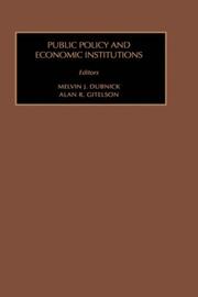 Cover of: Public policy and economic institutions | 