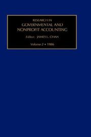 Cover of: RES GOV NON ACC V 2 (Research in Governmental and Non-Profit Accounting) | CHAN