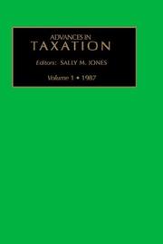 Cover of: Advances in Taxation by Sally M. Jones