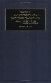 Research in Governmental and Nonprofit Accounting by James L. Chan