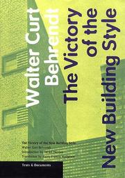 Cover of: The victory of the new building style