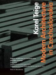 Cover of: Modern Architecture in Czechoslavia and Other Writings (Texts and Documents Series)