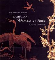 Cover of: Summary Catalogue of Decorative Arts in the J. Paul Getty Museum