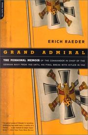Cover of: Grand Admiral by Erich Raeder, Translated by Henry W. Drexel