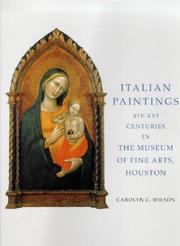 Cover of: Italian Paintings, XIV-XVI Centuries, in the Museum of Fine Arts, Houton, Rice University Press-Merrell Holberton, 1996