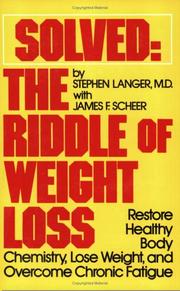 Cover of: Solved-- the riddle of weight loss