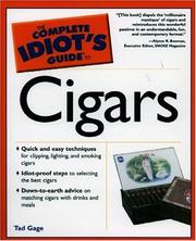 Cover of: The complete idiot's guide to cigars by Tad Gage