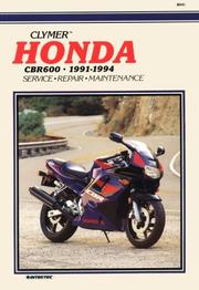 Cover of: Clymer Honda CBR 600, 1991-1994.