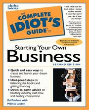 Cover of: The complete idiot's guide to starting your own business by Ed Paulson