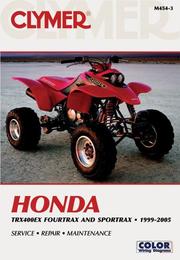 Cover of: Clymer Honda Trx400ex Fourtrax and Sportrax 1999-2005 by Jay Bogart