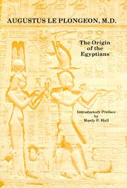 Cover of: Origins of the Egyptians by Augustus Le Plongeon, Augustus Le Plongeon