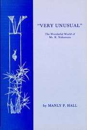 Cover of: "Very unusual" by Manly Palmer Hall