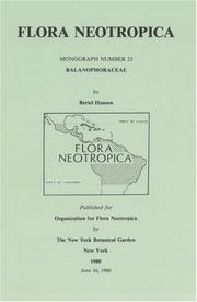 Cover of: Balanophoraceae (Flora neotropica) | B. Hansen