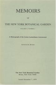 Cover of: Monograph Genus Lasianthaea (Asteraceae) (Memoirs of the New York Botanical Garden)