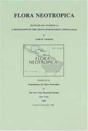 Cover of: A monograph of the genus Myrceugenia (Myrtaceae)