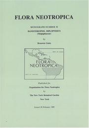 Cover of: Banisteriopsis and Diplopterys (Malpighiaceae (Flora neotropica)