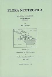 Cover of: Pilocartinae (Flora Neotropica, Monograph)