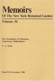 Cover of: The Systematics of Montanoa (Asteraceae, Heliantheae (Memoirs of the New York Botanical Garden) (Memoirs of the New York Botanical Garden)