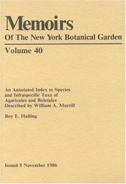 Cover of: An annotated index to species and infraspecific taxa of Agaricales and Boletales described by William A. Murrill