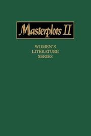Cover of: Masterplots II.