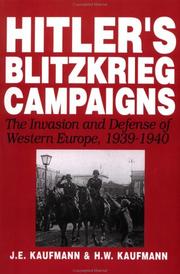 Cover of: Hitler's Blitzkrieg Campaigns