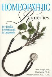 Cover of: Homeopathic Remedies: For Health Professionals and Laypeople