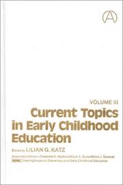 Cover of Current Topics in Early Childhood Education, Volume 3