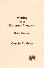 Cover of: Writing in a bilingual program: había una vez