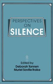 Cover of: Perspectives on silence by edited by Deborah Tannen and Muriel Saville-Troike.