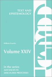 Cover of: Text and epistemology