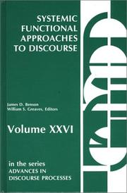 Cover of: Systemic Functional Approaches to Discourse by James D. Benson, William S. Greaves
