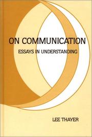 On communication by Lee O. Thayer