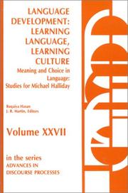 Cover of: Language development: learning language, learning culture