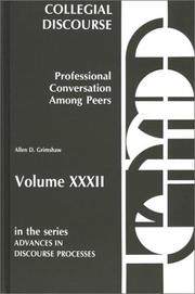 Cover of: Collegial discourse: professional conversation among peers