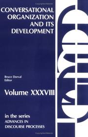 Cover of: Conversational organization and its development by edited by Bruce Dorval.