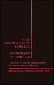 Cover of: Mass Communication Research: On Problems and Policies
