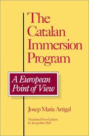 Cover of: The Catalan immersion program: a European point of view