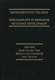 Cover of: Reconstructing the mind: replicability in research on human development
