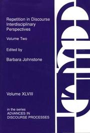 Cover of: Repetition in discourse
