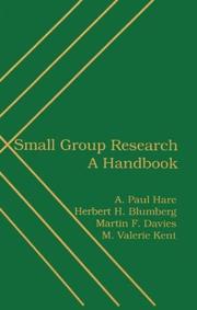 Cover of: Small Group Research: A Handbook