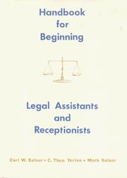 Cover of: Handbook for beginning legal assistants and receptionists