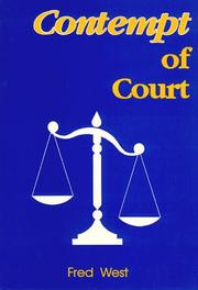 Cover of: Contempt of court