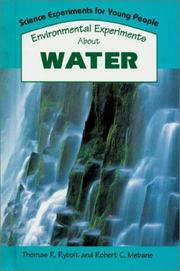 Cover of: Environmental experiments about water