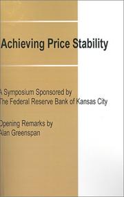 Cover of: Achieving Price Stability by Alan Greenspan