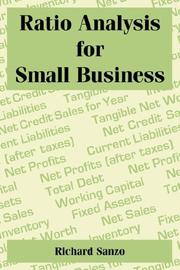 Cover of: Ratio Analysis for Small Business by Richard Sanzo
