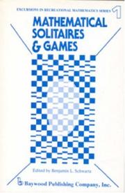 Cover of: Mathematical solitaires & games | 
